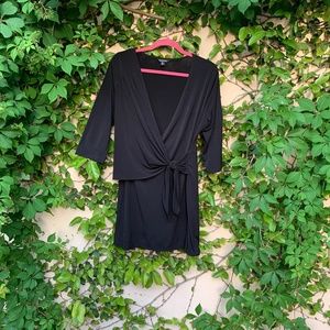 Side tie black dress